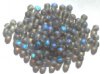 50 6mm Transparent Matte Black Diamond AB Round Beads
